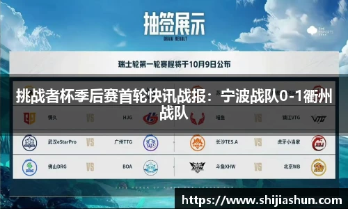 挑战者杯季后赛首轮快讯战报：宁波战队0-1衢州战队